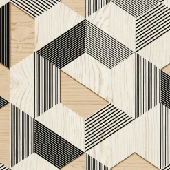 Papier peint intissé AKITO coloris ton bois - 4MURS