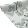 Papier peint intissé ALBIZIA coloris vert de gris - 4MURS