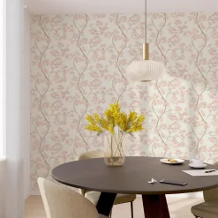 Papier peint intissé ALBIZIA coloris rose poudré - 4MURS
