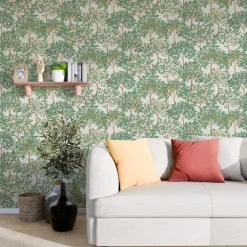 Papier peint intissé AMALFI coloris vert amande - 4MURS