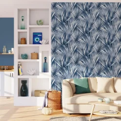 Papier peint intissé AMARA coloris bleu marine - 4MURS