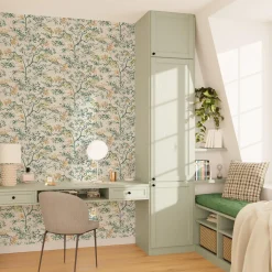 Papier peint intissé AMAYA coloris vert anglais - 4MURS