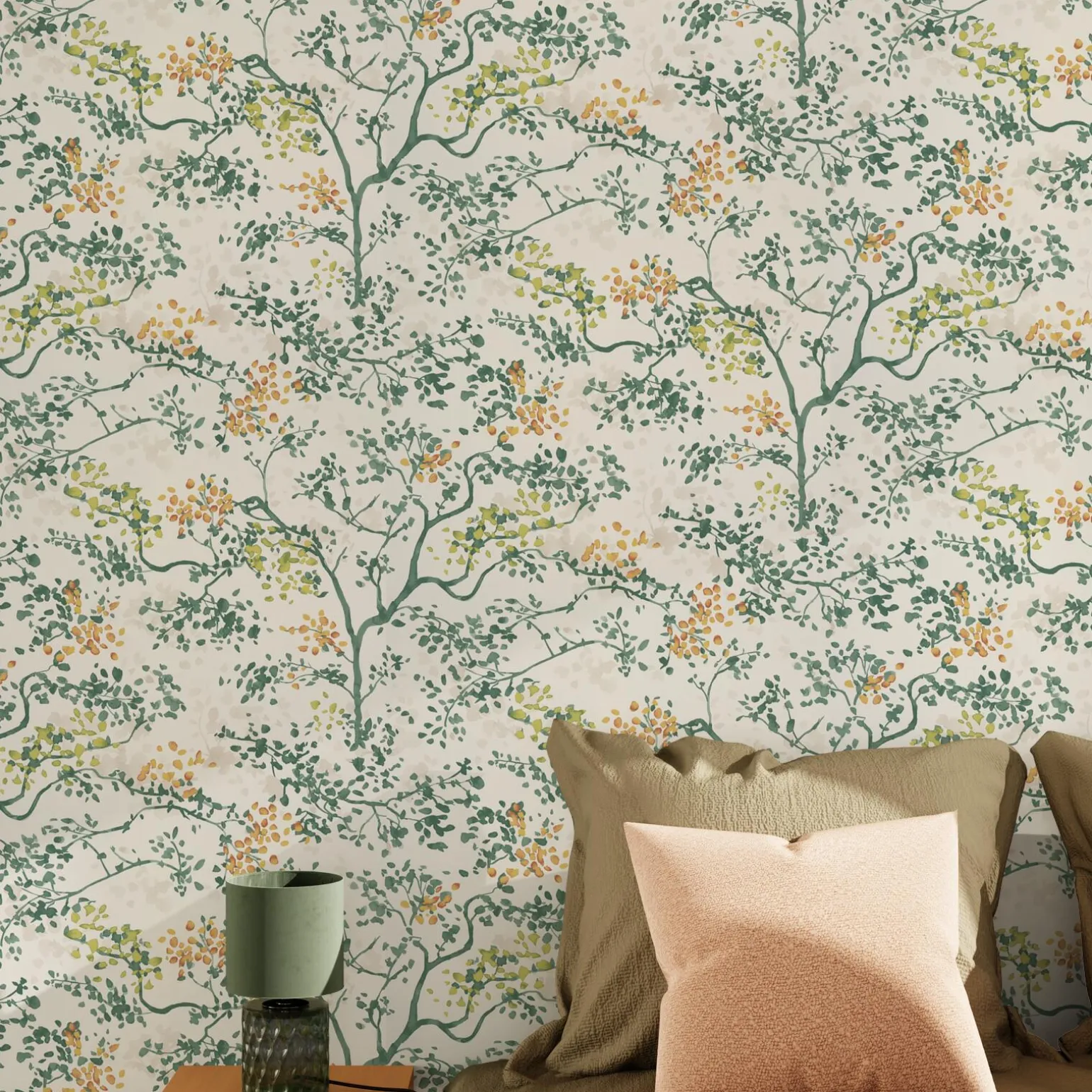 Papier peint intissé AMAYA coloris vert anglais - 4MURS