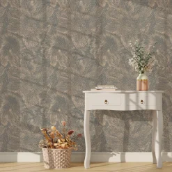 Papier peint intissé ARTIFICIO coloris gris foncé et doré - 4MURS