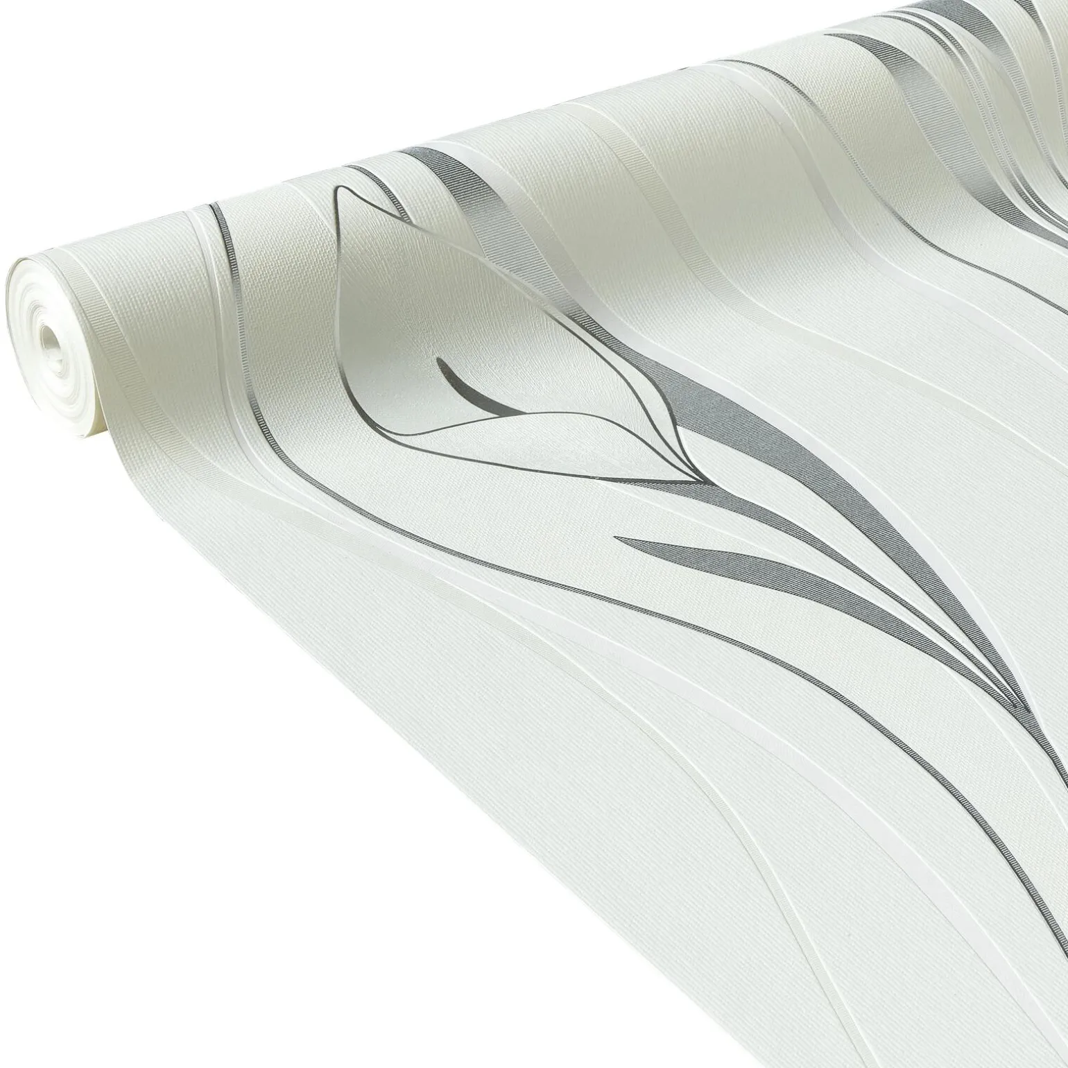 Papier peint intissé ARUM coloris blanc - 4MURS