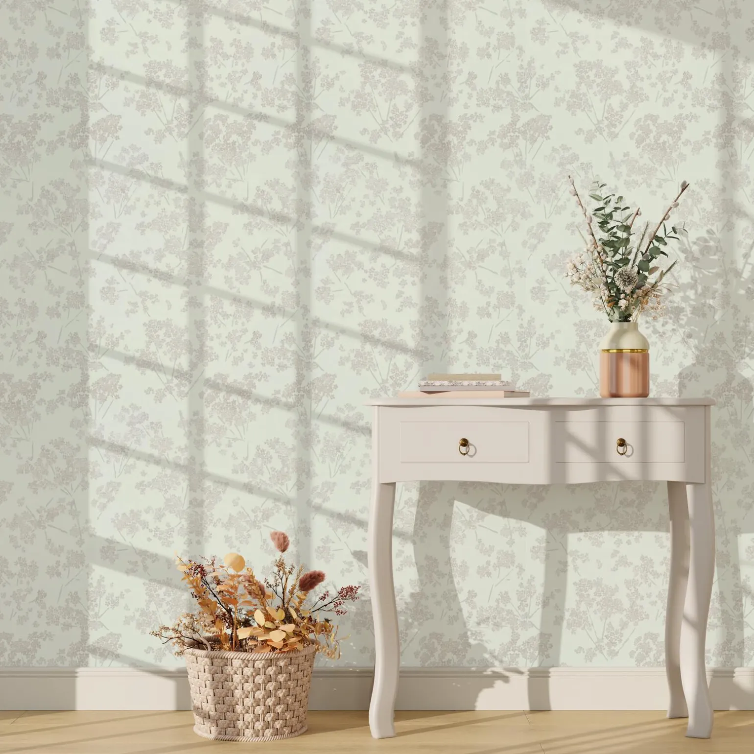 Papier peint intissé AUDELIA coloris rose pastel - 4MURS