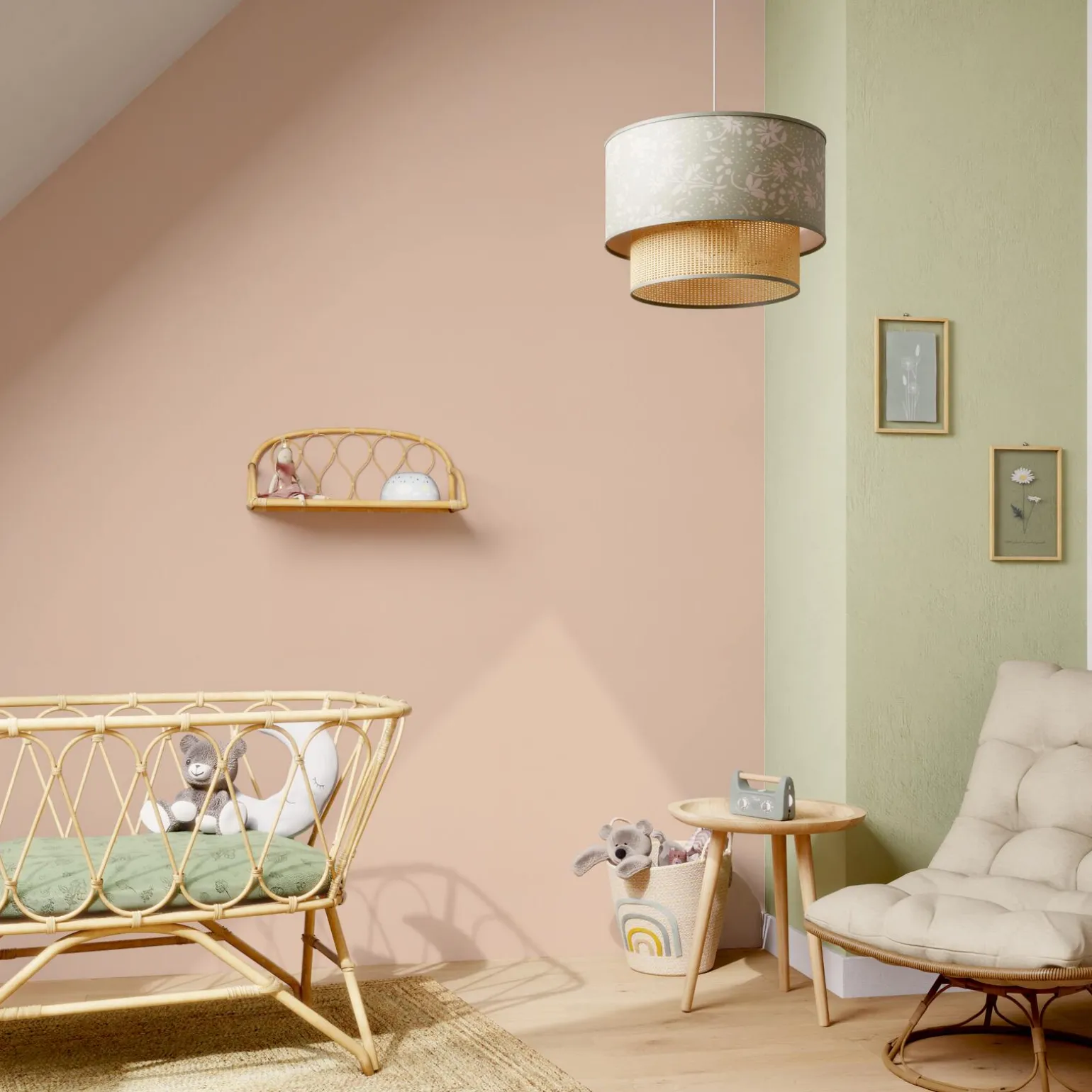 Papier peint intissé BAMBINO coloris beige orangé - 4MURS