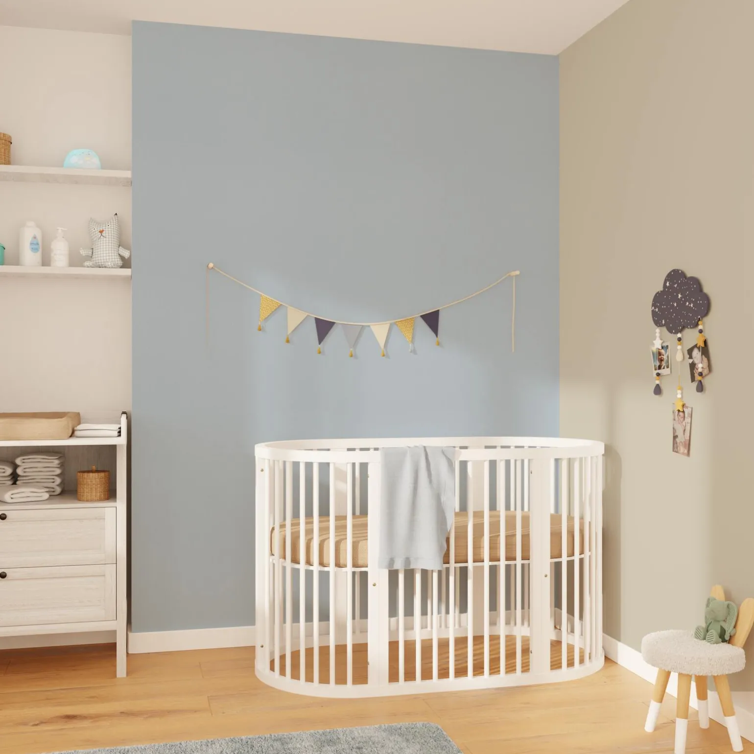 Papier peint intissé BAMBINO coloris bleu ciel - 4MURS
