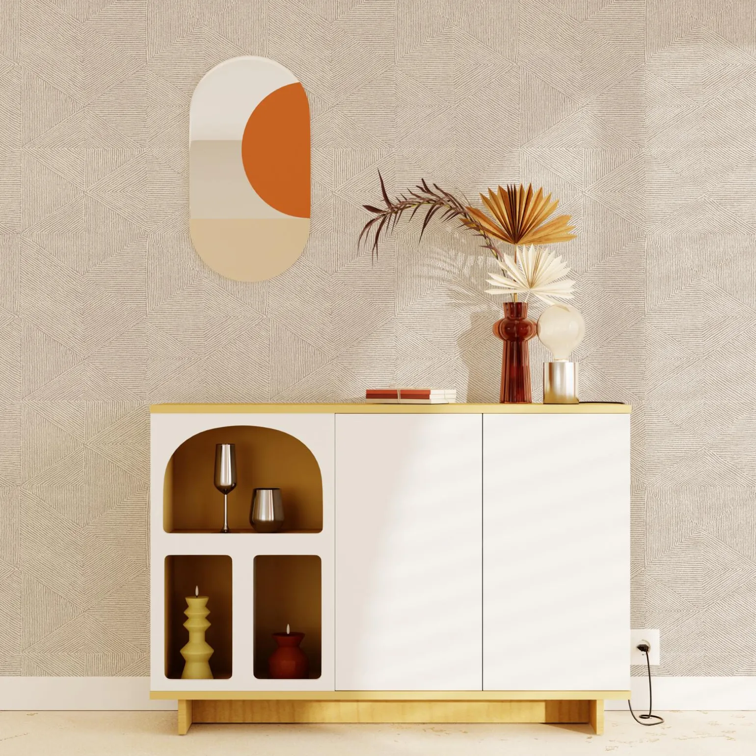 Papier peint intissé BOUBACAR coloris beige - 4MURS