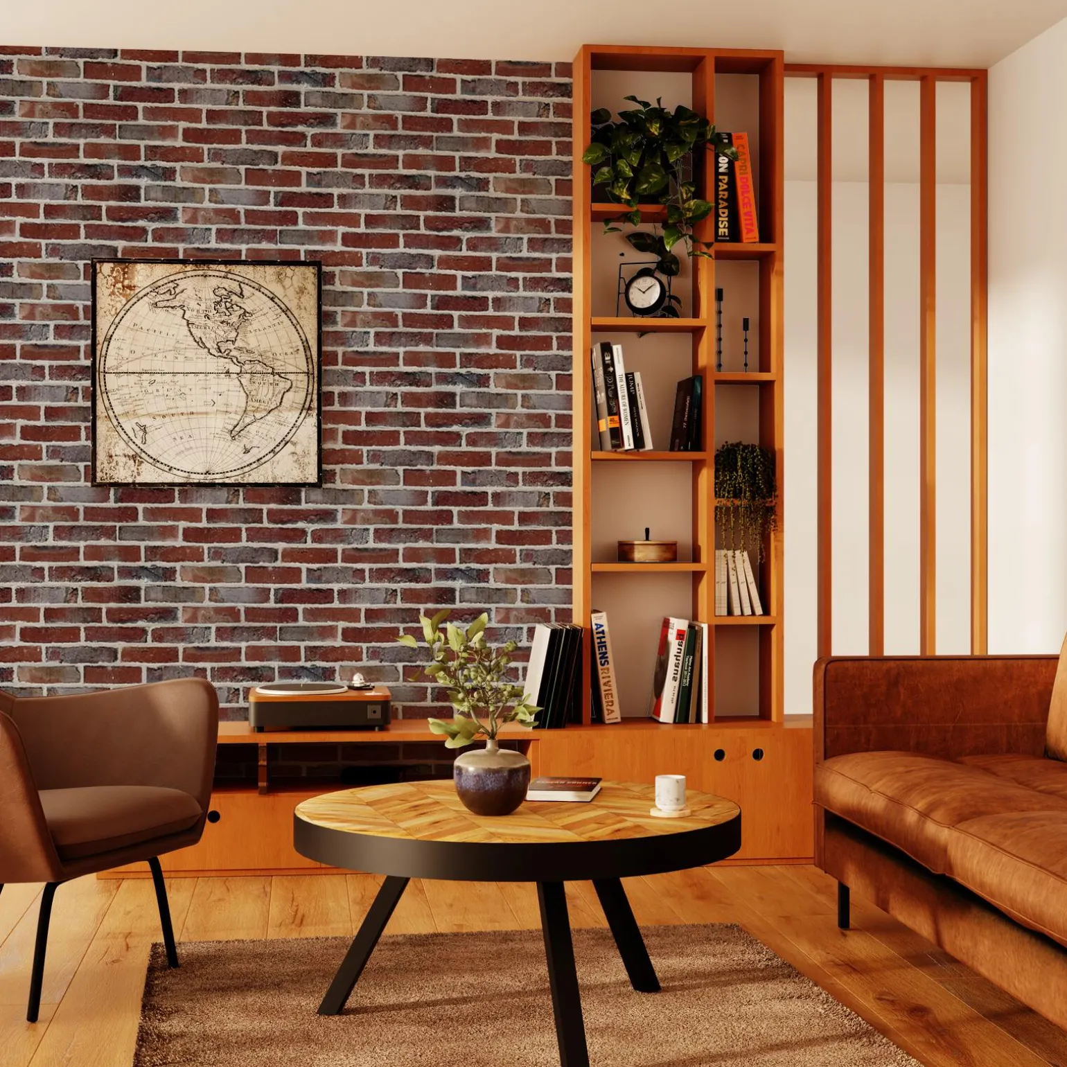 Papier peint intissé BRICKWALL coloris rouge brique - 4MURS