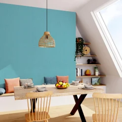Papier peint intissé CALICO coloris bleu aqua - 4MURS