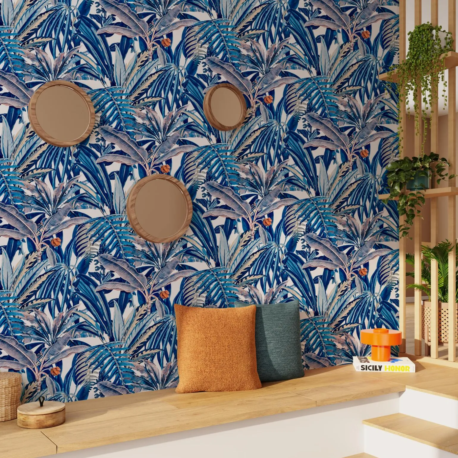 Papier peint intissé CALYPSO coloris bleu nuit - 4MURS