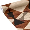 Papier peint intissé CHECKMATE coloris bois naturels - 4MURS