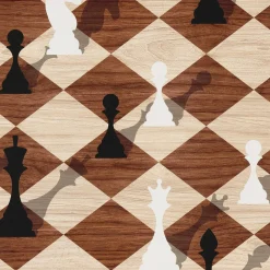 Papier peint intissé CHECKMATE coloris bois naturels - 4MURS