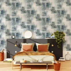 Papier peint intissé CLAPTOWN coloris gris béton bleuté - 4MURS