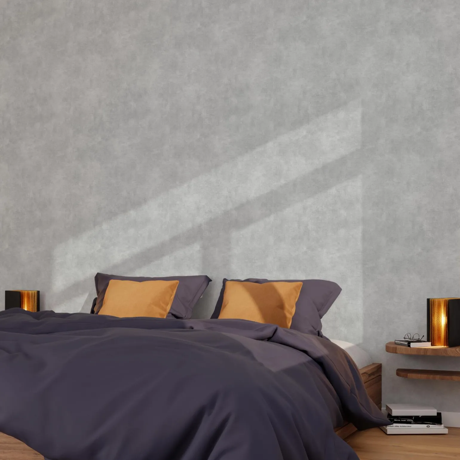 Papier peint intissé CLASSIC LINE coloris gris béton - 4MURS
