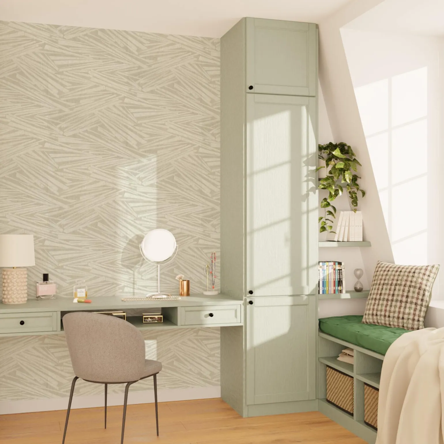 Papier peint intissé CLIFFORD coloris blanc crème - 4MURS
