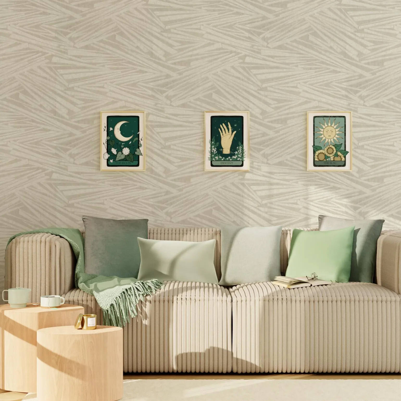 Papier peint intissé CLIFFORD coloris blanc crème - 4MURS