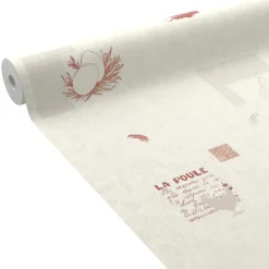 Papier peint intissé COCOTTE coloris blanc grisé - 4MURS