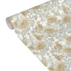 Papier peint intissé DAHLIA coloris vert de gris et ocre - 4MURS