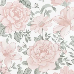 Papier peint intissé EDEN CAMELIA coloris rose poudré - 4MURS