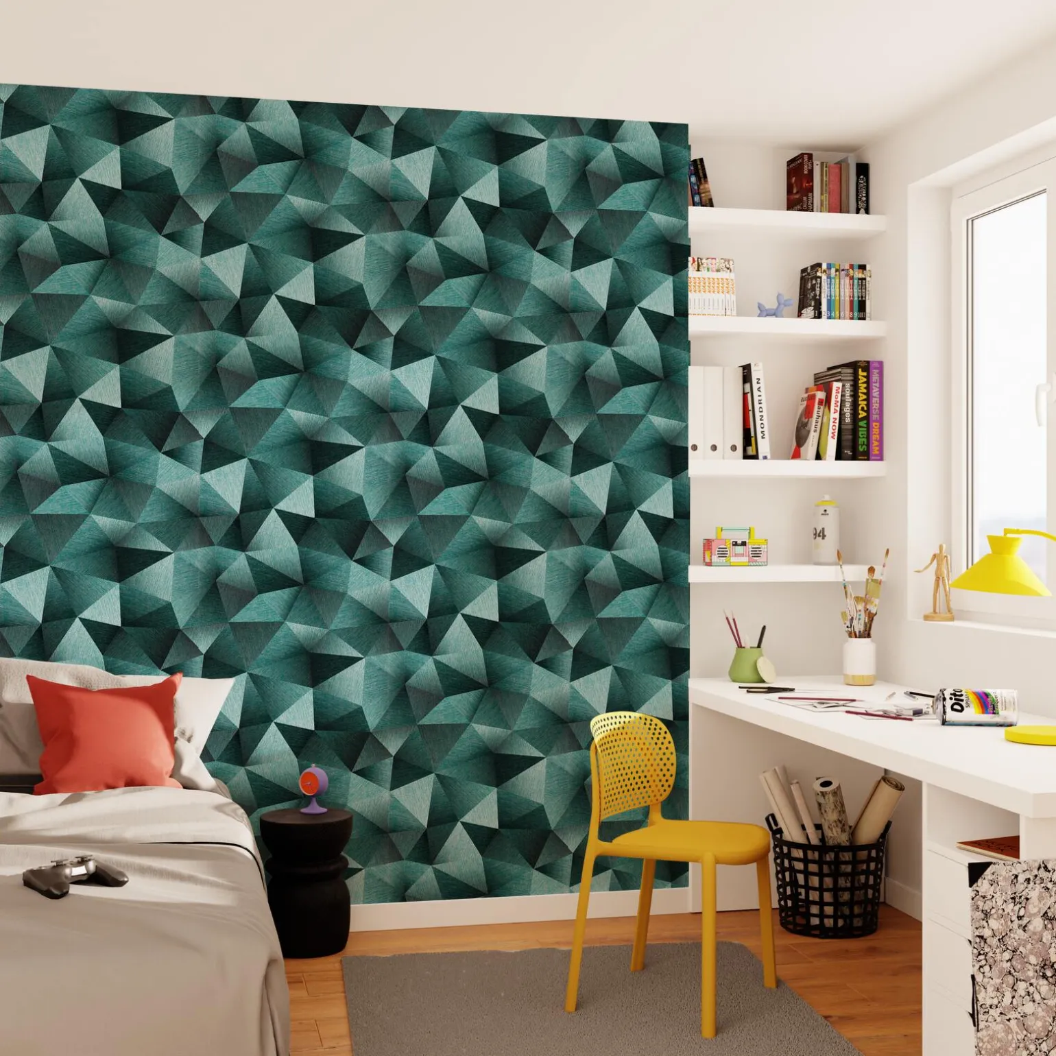 Papier peint intissé EKYNOX coloris émeraude - 4MURS