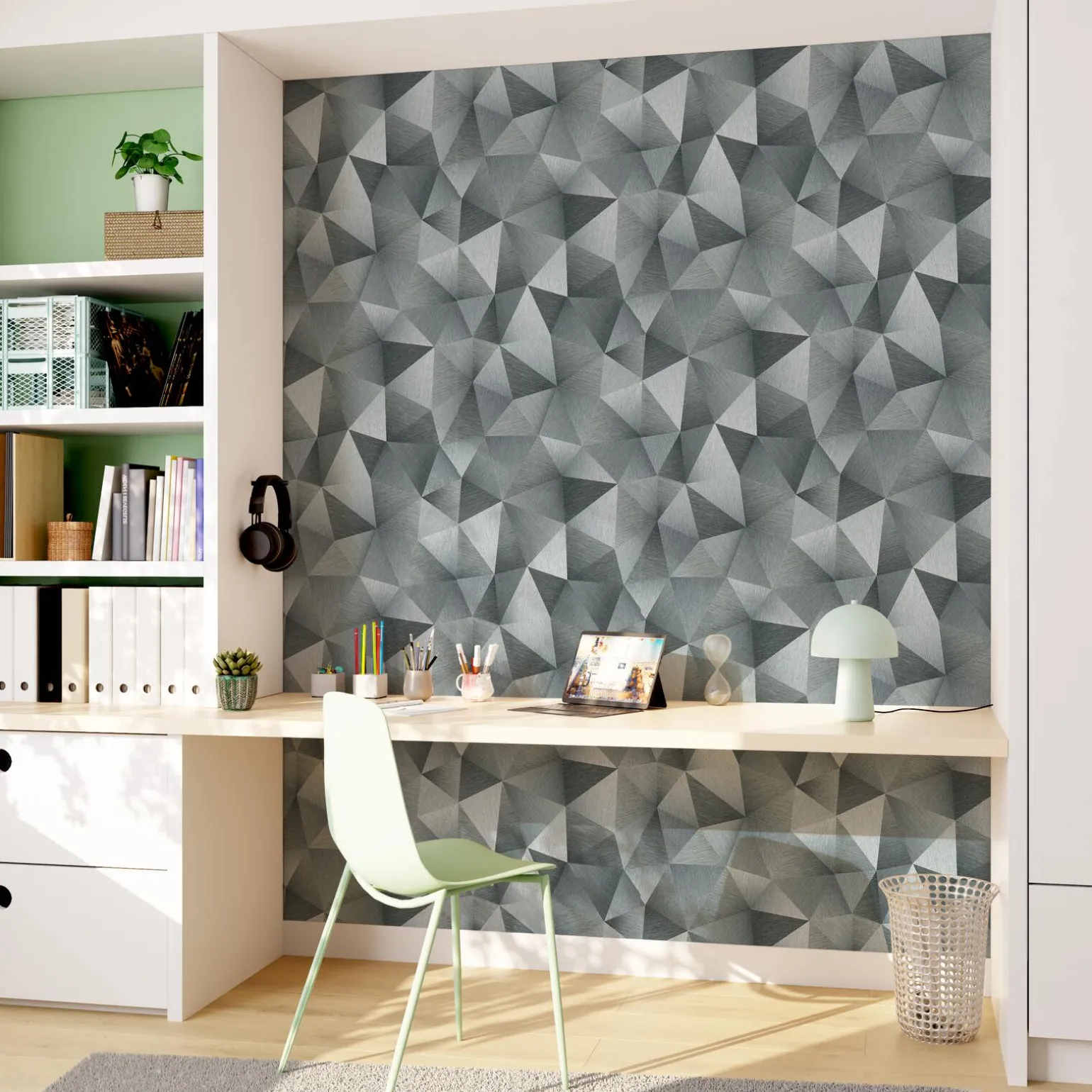 Papier peint intissé EKYNOX coloris argent - 4MURS