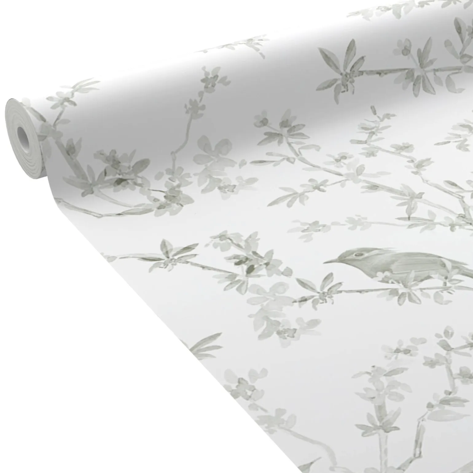Papier peint intissé FAUSTINE coloris vert de gris - 4MURS