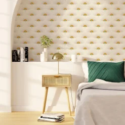 Papier peint intissé FELICIE coloris blanc - 4MURS