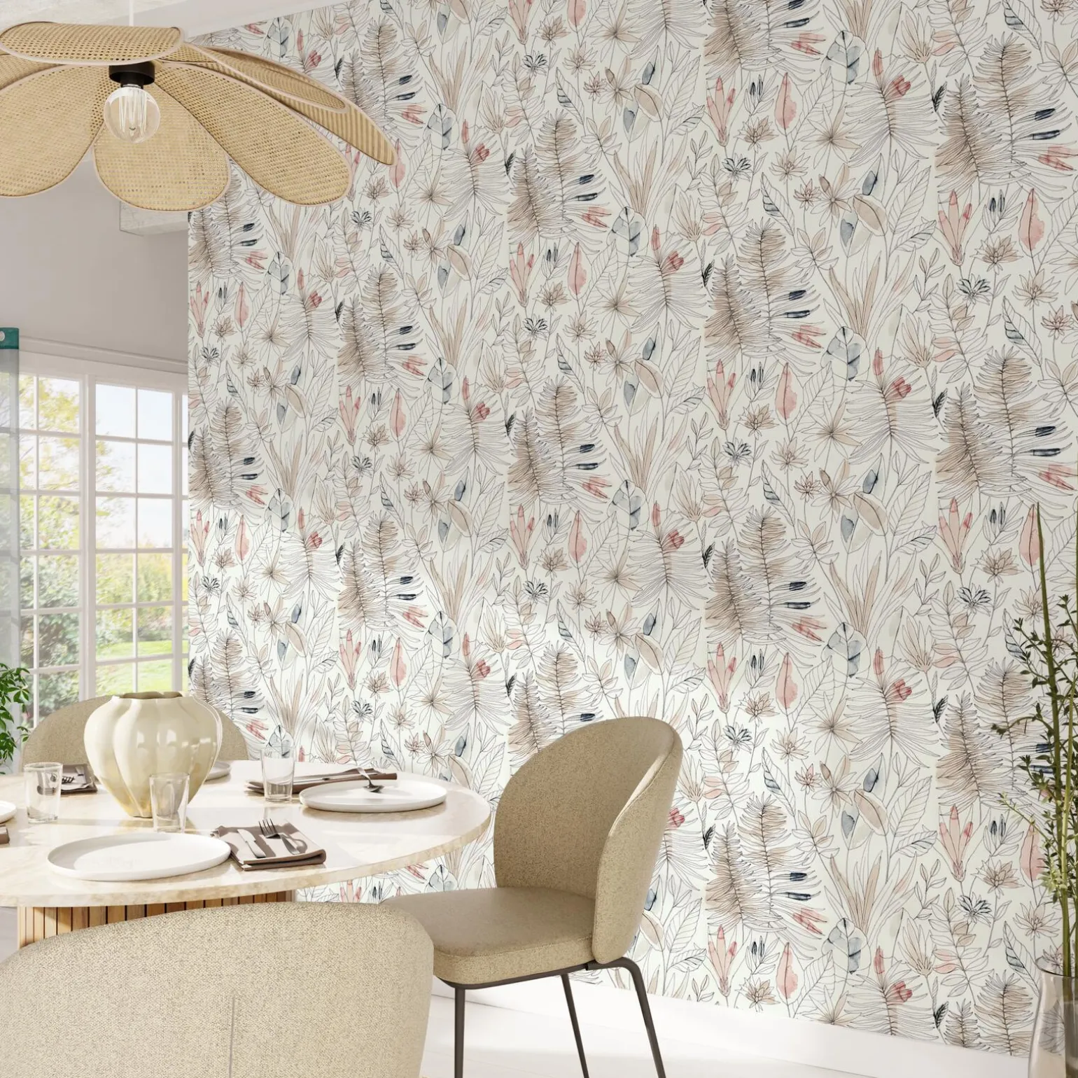 Papier peint intissé FLAVIGNY coloris lin - 4MURS