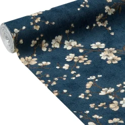 Papier peint intissé FLORENTINE BLOSSOM coloris bluestone - 4MURS