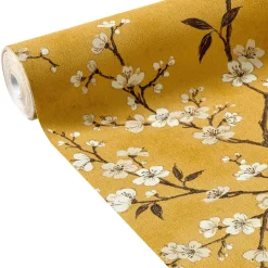 Papier peint intissé FLORENTINE BLOSSOM coloris safran - 4MURS