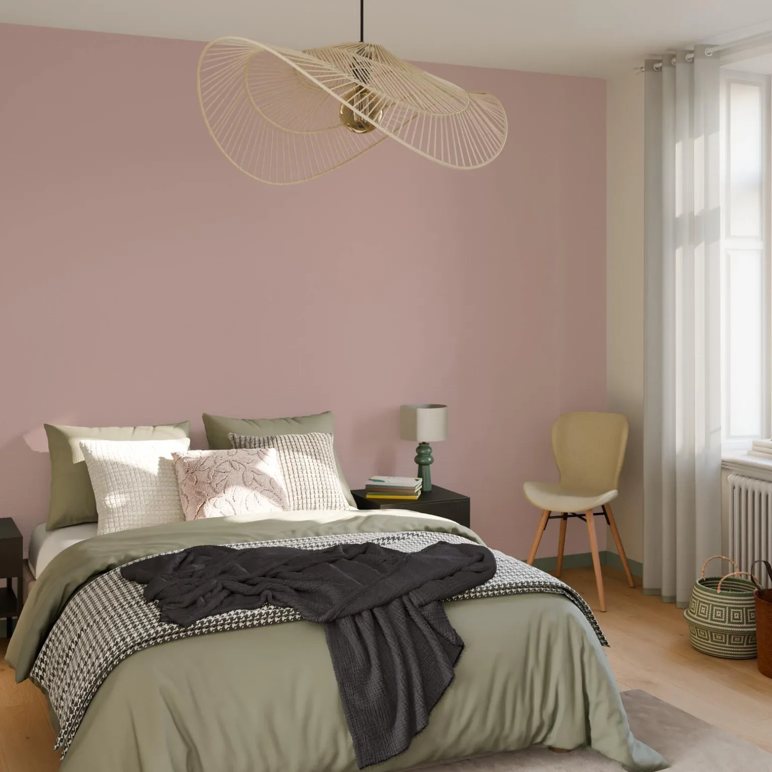 Papier peint intissé FLORENTINE coloris NUDE ROSE - 4MURS