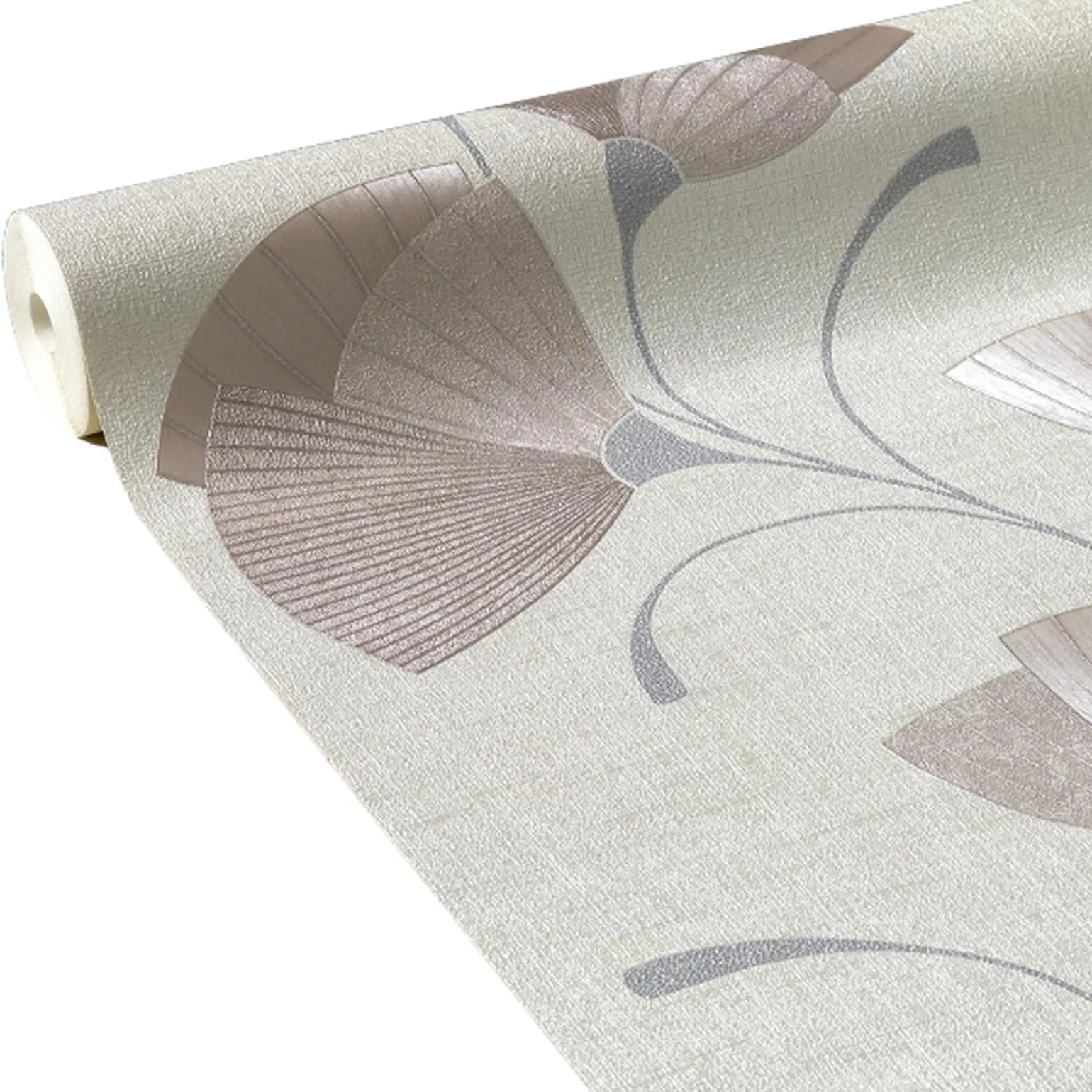 Papier peint intissé FLOWER EVENTAIL coloris blanc - 4MURS