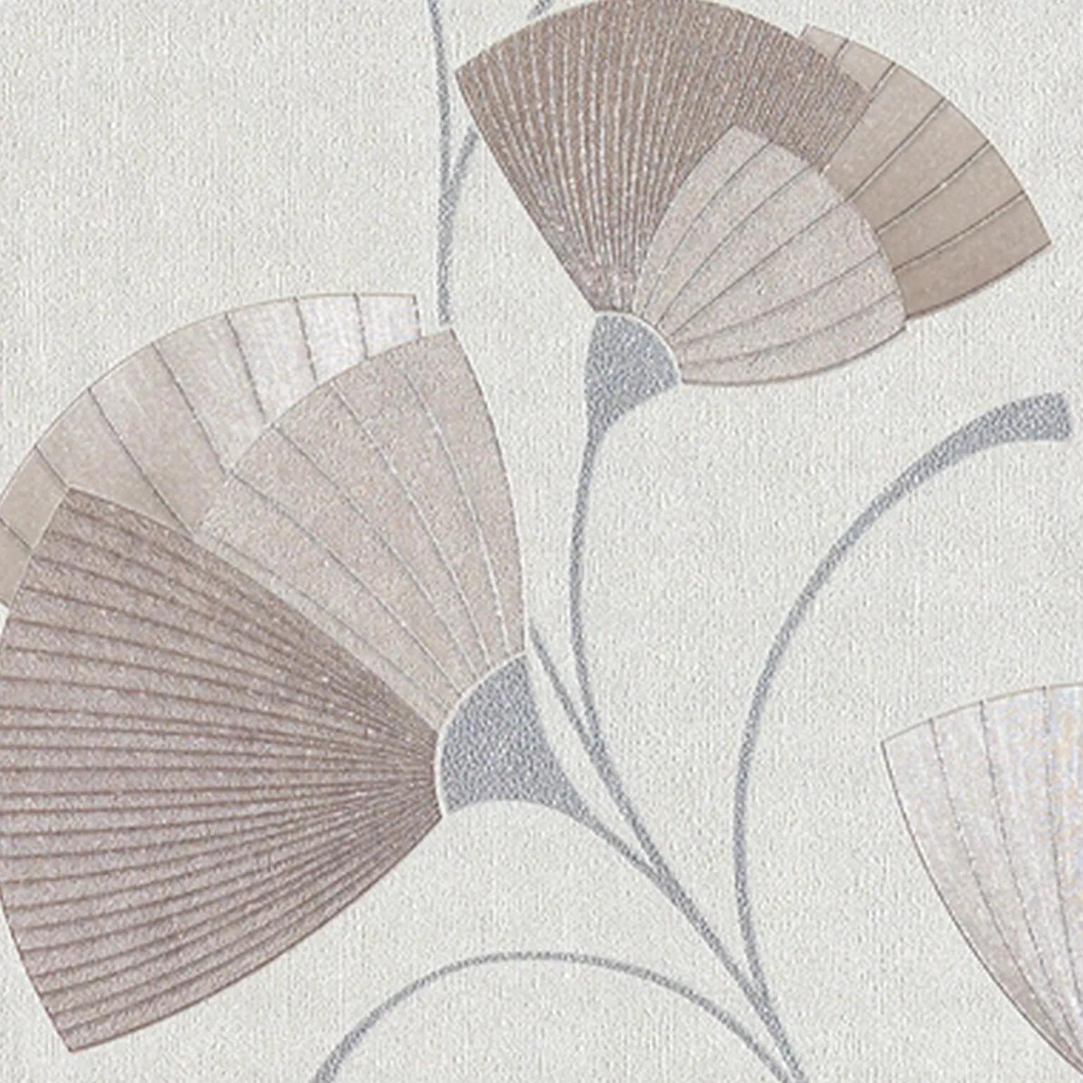 Papier peint intissé FLOWER EVENTAIL coloris blanc - 4MURS