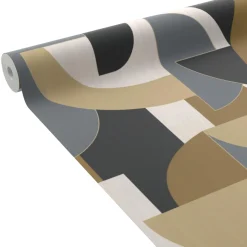 Papier peint intissé FOSTER coloris brun et gris - 4MURS