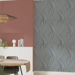 Papier peint intissé FRISSON coloris gris métallisé - 4MURS