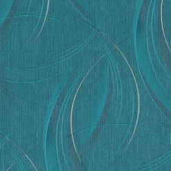 Papier peint intissé FRISSON coloris bleu paon - 4MURS