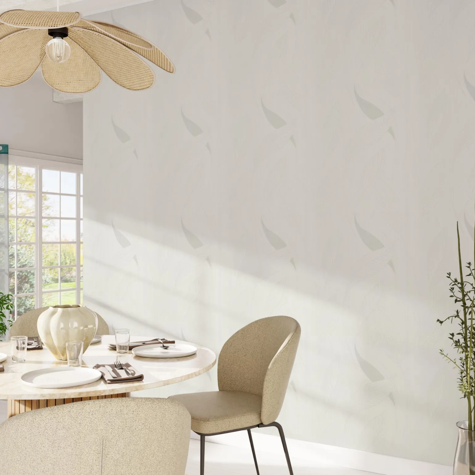 Papier peint intissé GLORIA coloris blanc - 4MURS