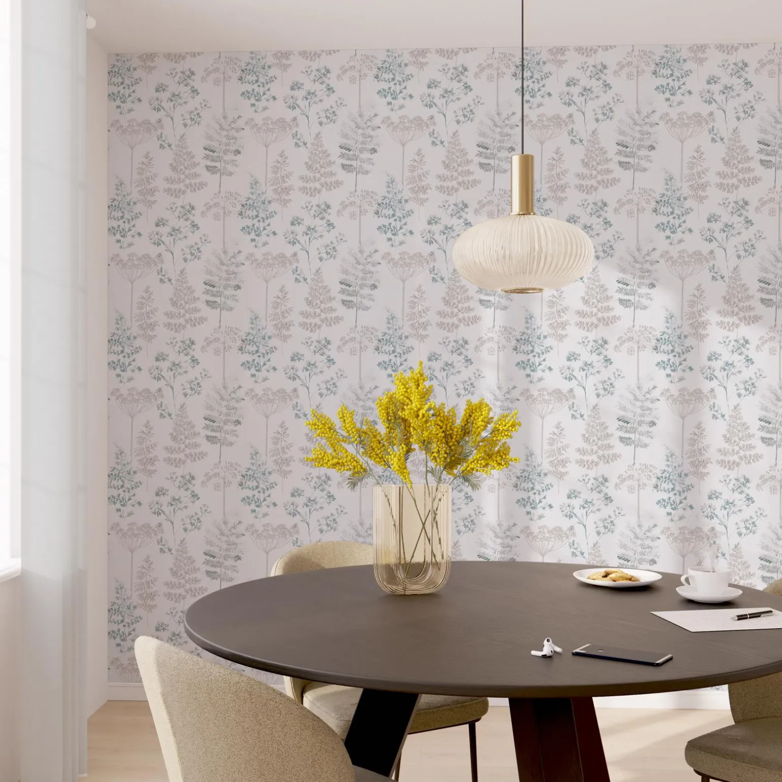 Papier peint intissé HOLLY coloris bleu gris - 4MURS