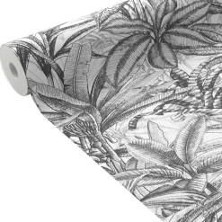 Papier peint intissé JEBHA coloris anthracite - 4MURS