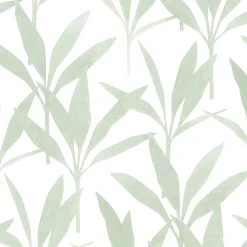Papier peint intissé LAURIE coloris vert de gris - 4MURS