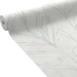 Papier peint intissé LORELLA coloris blanc / doré - 4MURS