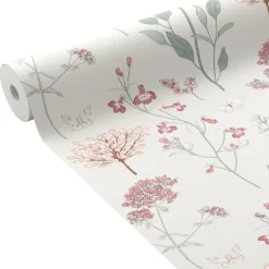 Papier peint intissé LOUISE coloris vert de gris - 4MURS