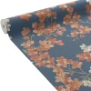 Papier peint intissé LYSIA coloris bleu foncé et rouge - 4MURS