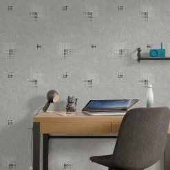 Papier peint intissé MAGIC LIGHT coloris gris moyen - 4MURS