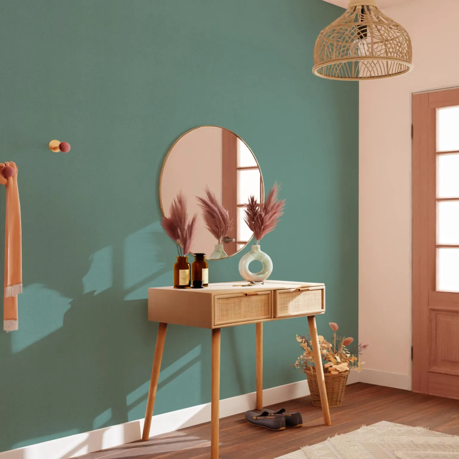 Papier peint intissé MALYA coloris vert anglais - 4MURS