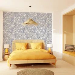 Papier peint intissé MANAHIVA coloris bleu électrique - 4MURS