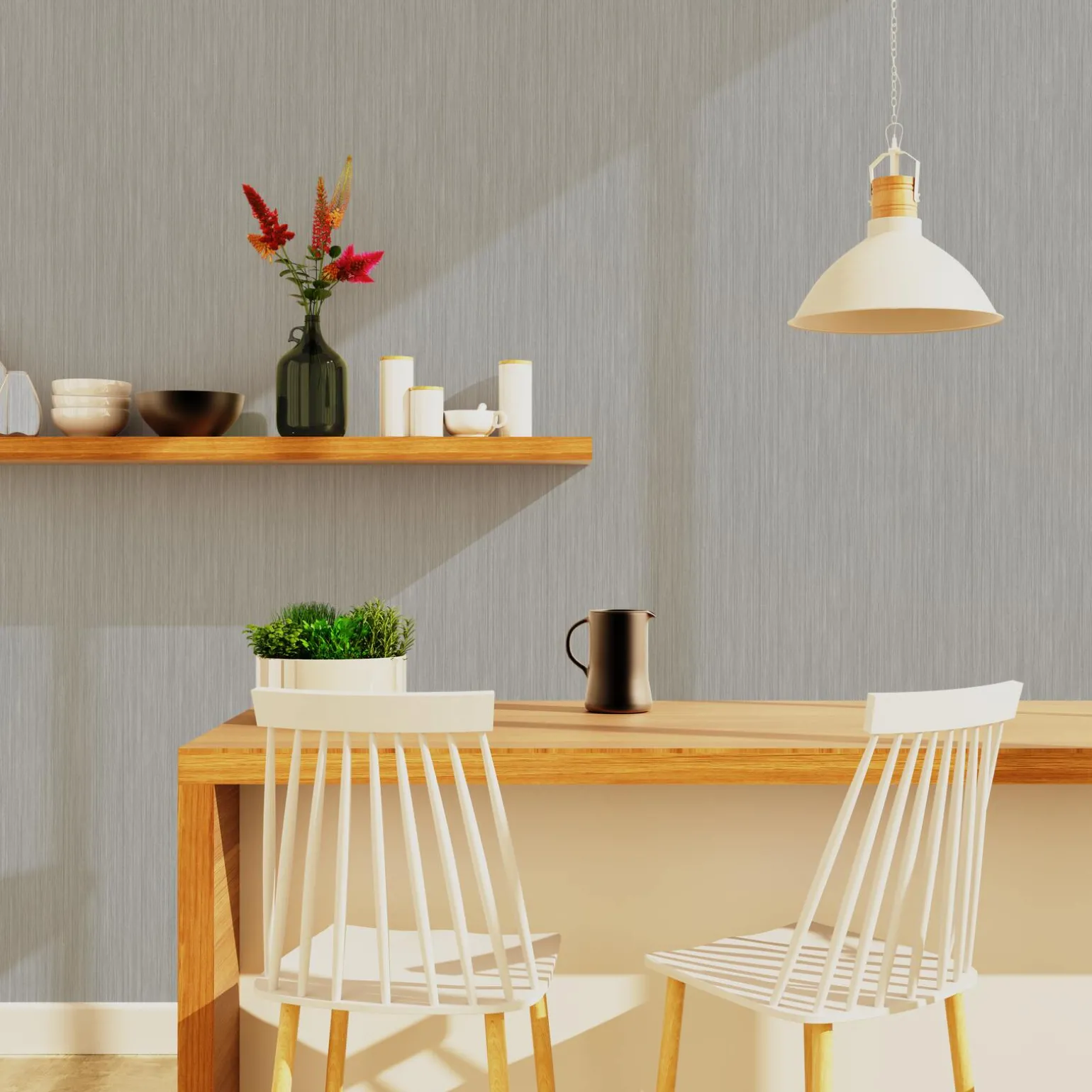 Papier peint intissé MARIANNE coloris gris moyen - 4MURS
