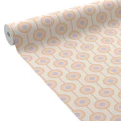 Papier peint intissé MILIAS coloris rose orangé et mauve - 4MURS